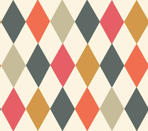 Punchinello, Reds & Charcoal on Parchment - Cole & Son