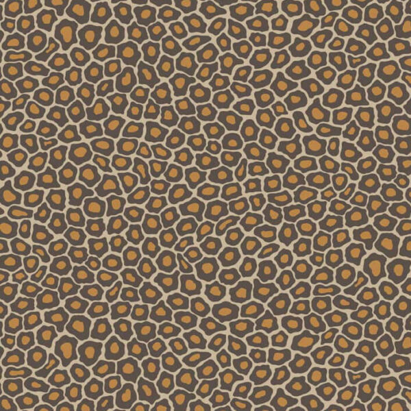 Senzo Spot, Soot & Metallic Gold on Cream - Cole & Son