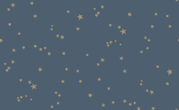 Stars, Metallic Gilver on Midnight - Cole & Son