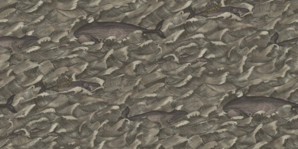 Melville, Charcoal & Metallic Silver - Cole & Son