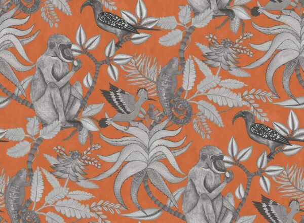 Savuti, Soot on Tangerine - Cole & Son