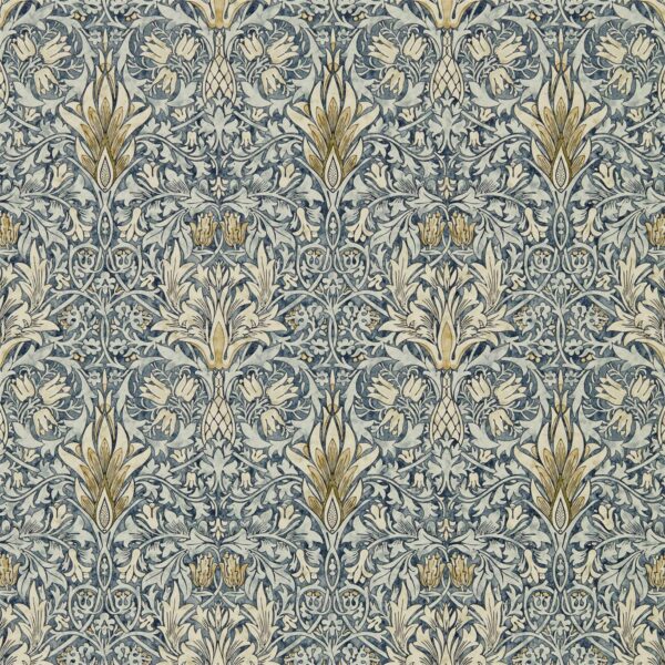 Snakeshead, Indigo/Cumin - Morris & Co