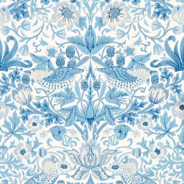Simply Strawberry Thief Woad - Morris & Co