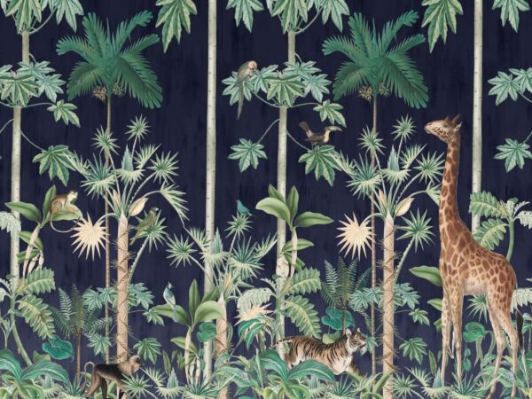 Giraffe's Stroll, Nightfall - Rebel Walls