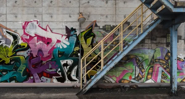 Stairway Graffiti - Rebel Walls