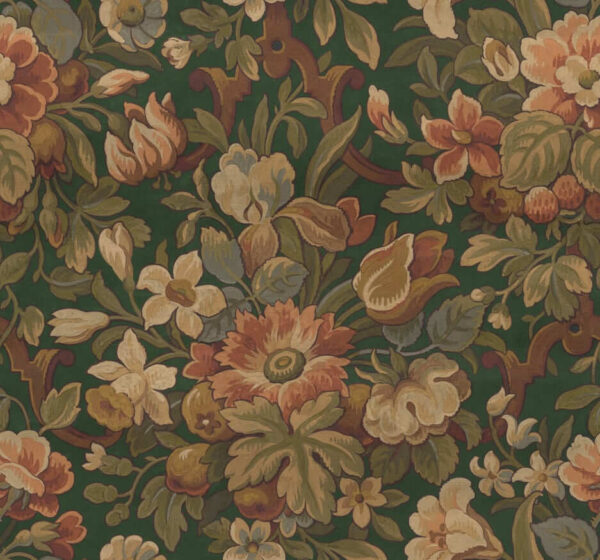 Vintage Flora Green - Rebel Walls