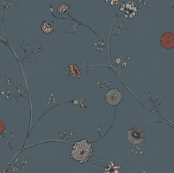 Flower Thread Blue - Rebel Walls