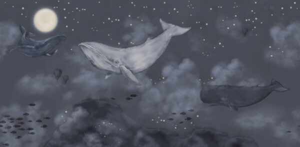 Whales in the Sky - Boråstapeter