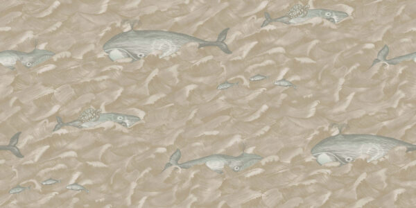 Melville, Seafoam & Metallic Gliver - Cole & Son