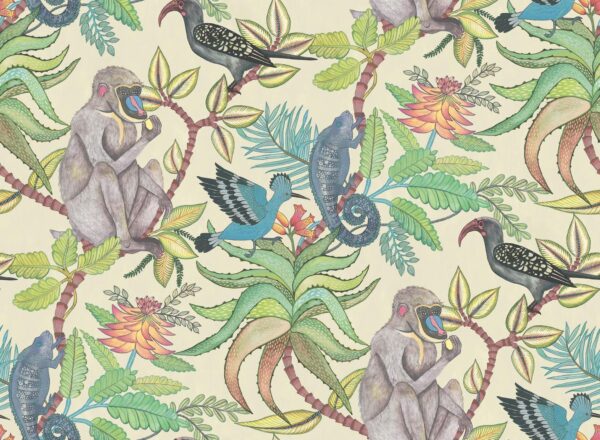 Savuti, Bright Multi on Cream - Cole & Son