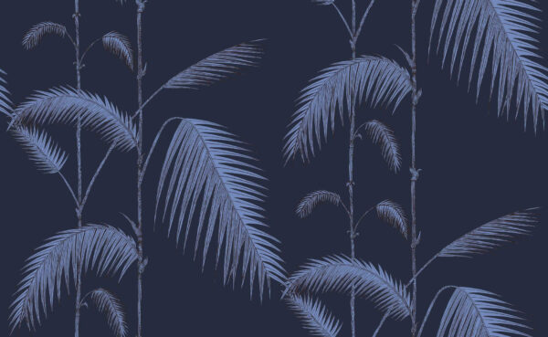 Palm Leaves, Ink & Violet - Cole & Son