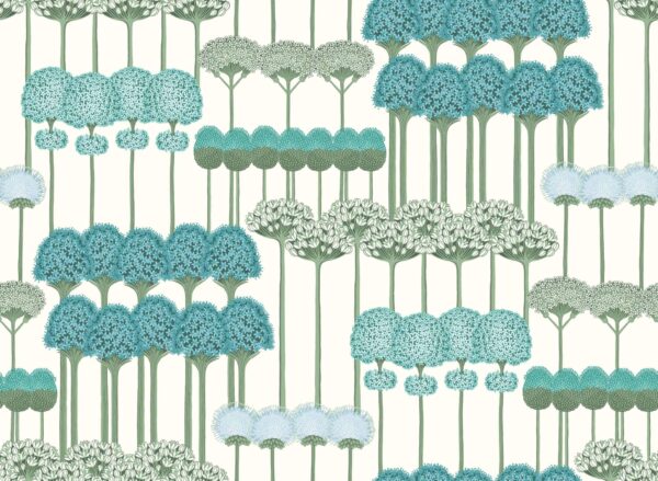 Allium, Teal & Jade on Chalk - Cole & Son