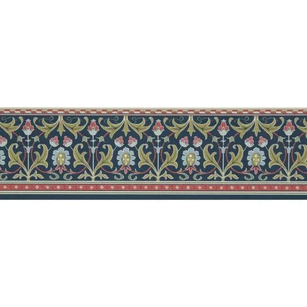 Ornamental Frieze, Indigo/Thyme - Morris & Co