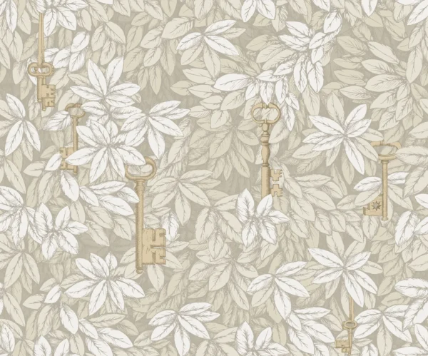 Chiavi Segrete Parchment & Metallic Gold - Cole & Son