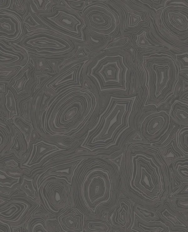 Malachite Charcoal & Metallic Silver - Cole & Son