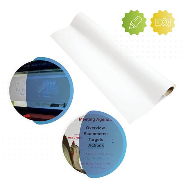 Tússtöflufilma fyrir skjávarpa, sjálflímandi hvít - Smarter Surfaces™